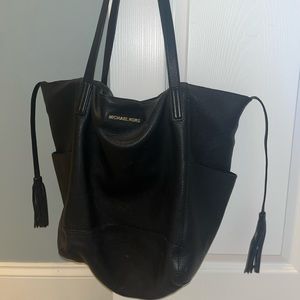 Michael Kors Black Leather Tote Bag